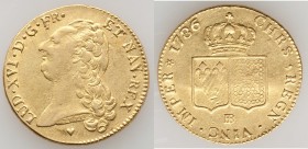 Louis XVI gold 2 Louis d'Or 1786-BB XF, Strassbourg mint, KM592.4. 28.6mm. 15.25gm. AGW 0.4510 oz. 

HID09801242017

© 2020 Heritage Auctions | Al...