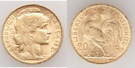 Republic gold 20 Francs 1909 AU, KM857. 21.0mm. 6.43gm. AGW 0.1867 oz. 

HID09801242017

© 2020 Heritage Auctions | All Rights Reserve