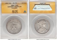 4-Piece Lot of Certified Assorted Issues ANACS, 1) Frankfurt. Free City Taler 1860 - AU50 Details (Cleaned), KM360 2) Hannover. Wilhelm IV 16 Groschen...