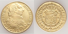 Charles III gold 4 Escudos 1786 M-DV VF (Cleaned, Ex-Jewelry), Madrid mint, KM418.1a. 29.3mm. 13.16gm. AGW 0.3809 oz. 

HID09801242017

© 2020 Her...