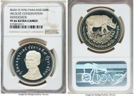 Rama IX Proof "Sumatran Rhinoceros" 50 Baht BE 2517 (1974) PR66 Ultra Cameo NGC, KM-Y102a. Proof-only conservation issue. 

HID09801242017

© 2020...