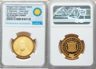 Pair of Certified gold "Alexander Hamilton" Medals 2018 PR70 Ultra Cameo NGC, Private Issue. Morgan's First Treasury Medals in 1/2 and 1 ounce gold we...