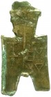 CHINA und Südostasien, China, Chou-Dynastie 1122-255 v. Chr.
Bronze-Spatengeld mit flachem Griff ca. 350/250 v.Chr. Shi. 6,41 g. schön/sehr schön, Bel...