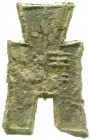 CHINA und Südostasien, China, Chou-Dynastie 1122-255 v. Chr.
Bronze-Spatengeld mit flachem Griff ca. 350/250 v.Chr. Ping Yin (Staat Yan). schön