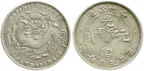 CHINA und Südostasien, China, Qing-Dynastie. De Zong, 1875-1908
1/2 Dollar (1/2 Yuan) o.J. (1898), Provinz Kirin. sehr schön
