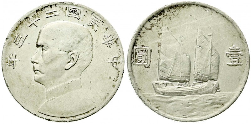 CHINA und Südostasien, China, Republik, 1912-1949
Dollar (Yuan) Jahr 23 = 1934. ...
