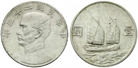 CHINA und Südostasien, China, Republik, 1912-1949
Dollar (Yuan) Jahr 23 = 1934. sehr schön