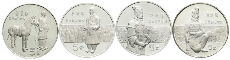 CHINA und Südostasien, China, Volksrepublik, seit 1949
4 X 5 Yuan Silber 1984. G...