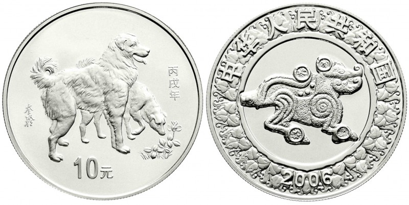 CHINA und Südostasien, China, Volksrepublik, seit 1949
10 Yuan Silber 2006 Jahr ...
