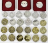 CHINA und Südostasien, China, Lots der Volksrepublik China
27 Münzen zur Olypiade 1980. 2 X 20 Yuan Silber, 11 X 30 Yuan Silber und 14 X 1 Yuan Messin...