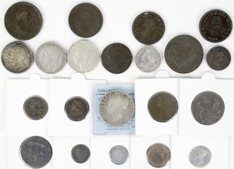 CHINA und Südostasien, Großbritannien, Lots
21 Münzen und Token, William III. bi...