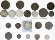 CHINA und Südostasien, Großbritannien, Lots
21 Münzen und Token, William III. bis George V. 1/3 Farthing bis Halfcrown. gering erhalten bis vorzüglich...