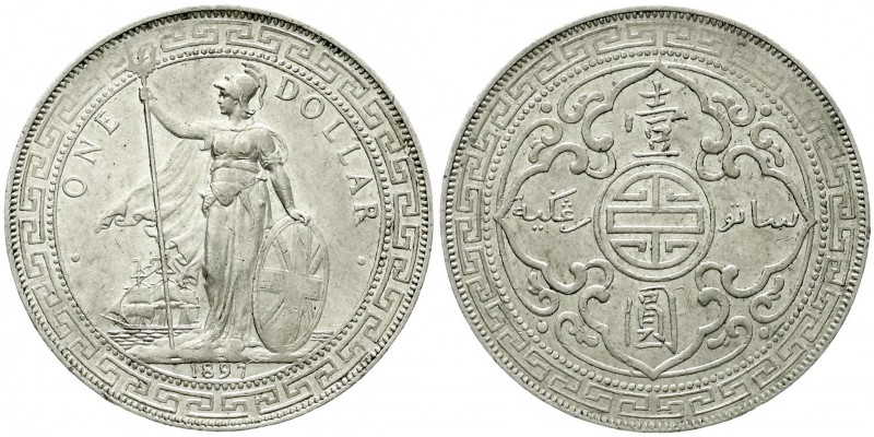 CHINA und Südostasien, Großbritannien, Tradedollars
Tradedollar 1897 B. sehr sch...