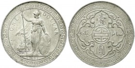 CHINA und Südostasien, Großbritannien, Tradedollars
Tradedollar 1897 B. sehr schön