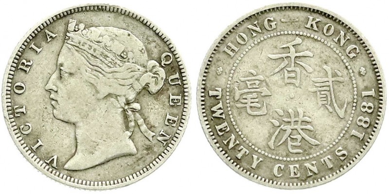 CHINA und Südostasien, Hongkong, Victoria, 1860-1901
20 Cents 1881. schön/sehr s...