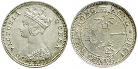 CHINA und Südostasien, Hongkong, Victoria, 1860-1901
10 Cents 1886. vorzüglich/Stempelglanz