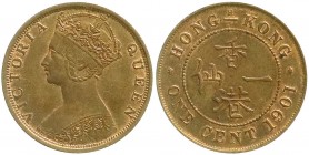 CHINA und Südostasien, Hongkong, Victoria, 1860-1901
Cent 1901. vorzüglich/Stempelglanz