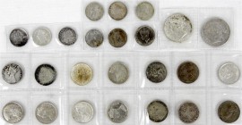 CHINA und Südostasien, Hongkong, Lots
25 Münzen (davon 21 Silber). 5, 10 und 20 Cents Victoria bis George V. meist sehr schön