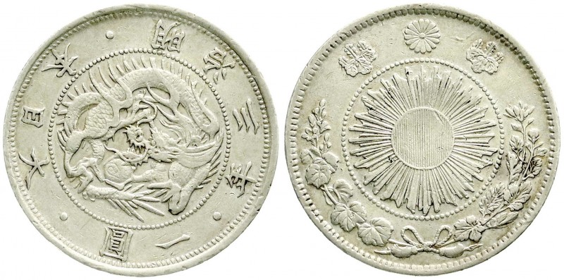 CHINA und Südostasien, Japan, Mutsuhito (Meiji), 1867-1912
Yen Jahr 3 = 1870. se...
