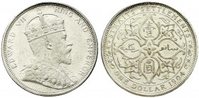 CHINA und Südostasien, Malaysia, Straits Settlements
Dollar 1904. Inkuses B. vorzüglich