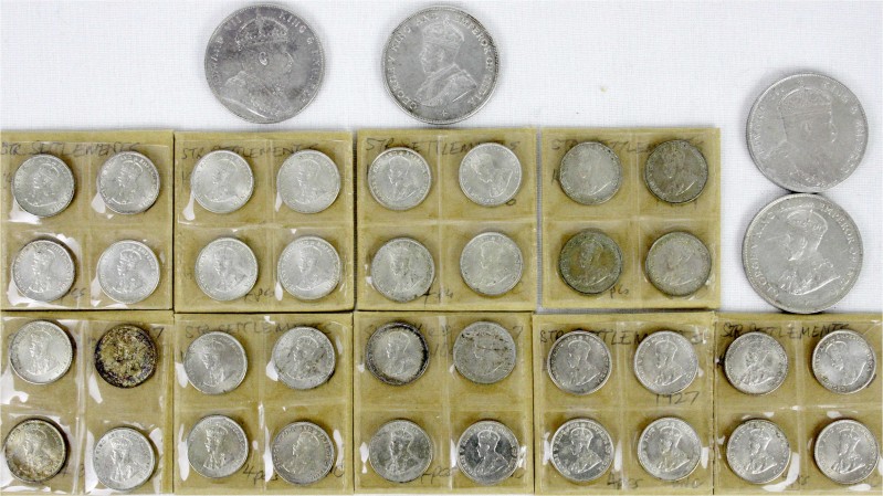 CHINA und Südostasien, Malaysia, Straits Settlements
40 Silbermünzen: Dollar 190...