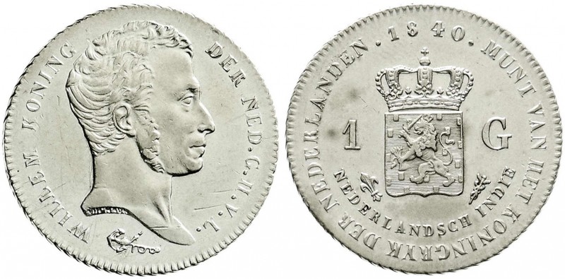 CHINA und Südostasien, Niederländisch-Ostindien, Wilhelm I. 1815-1840
1 Gulden 1...
