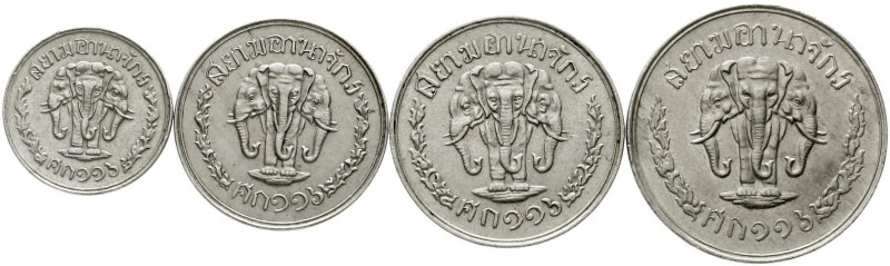 CHINA und Südostasien, Thailand, Rama V., 1868-1910
4 Stück: 2 1/2, 5, 10 und 20...