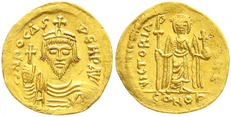 Byzantinische Goldmünzen, Kaiserreich, Focas, 602-610
Solidus 602/610 Constantin...