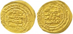 Orientalische Goldmünzen, Atabegs-Zangiden in Mossul, Nasir ad-Din Mahmud, 1219-1233 (AH 616-631)
Dinar AH 623 = 1226. Mossul. 5,79 g. sehr schön/vorz...
