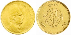 Ausländische Goldmünzen und -medaillen, Ägypten, Fuad I., 1922-1936
20 Piaster AH 1341 = 1923. 1,70 g. 875/1000. vorzüglich