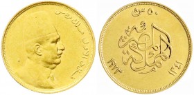 Ausländische Goldmünzen und -medaillen, Ägypten, Fuad I., 1922-1936
50 Piaster 1923. 4,25 g. 875/1000. vorzüglich