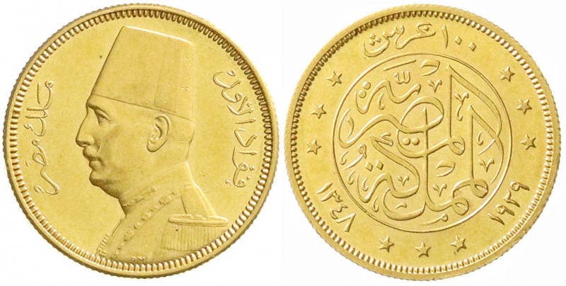 Ausländische Goldmünzen und -medaillen, Ägypten, Fuad I., 1922-1936
100 Piaster ...