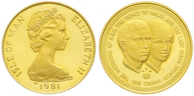 Ausländische Goldmünzen und -medaillen, Insel Man, Elisabeth II., seit 1952
One ...