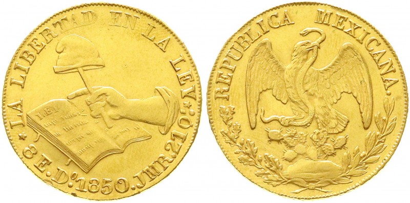 Ausländische Goldmünzen und -medaillen, Mexiko, Republik, seit 1824
8 Escudos 18...