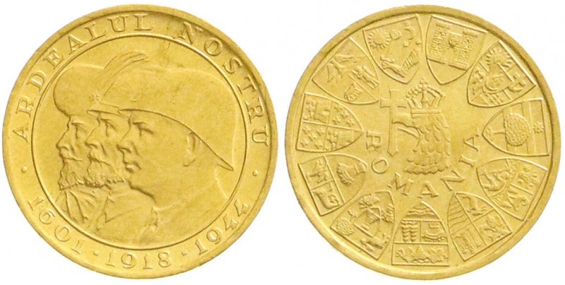 Ausländische Goldmünzen und -medaillen, Rumänien, Mihai I., 1940-1947
20 Lei 194...