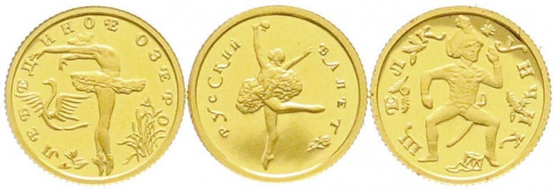 Ausländische Goldmünzen und -medaillen, Russland, Russland, seit 1992
3 Stück: 1...