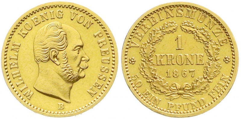 Altdeutsche Goldmünzen und -medaillen, Brandenburg-Preußen, Wilhelm I., 1861-188...