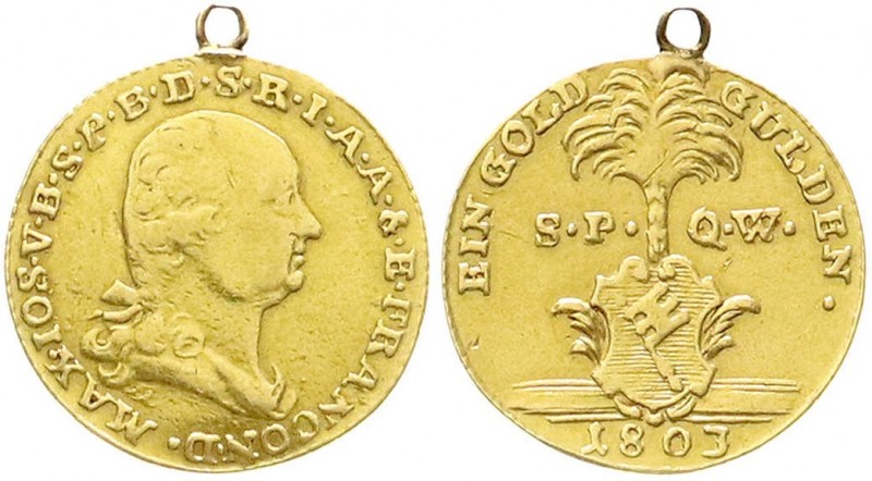 Altdeutsche Goldmünzen und -medaillen, Würzburg, Maximilian IV. Joseph von Bayer...
