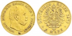 Reichsgoldmünzen, Preußen, Wilhelm I., 1861-1888
5 Mark 1877 B. sehr schön, Randfehler