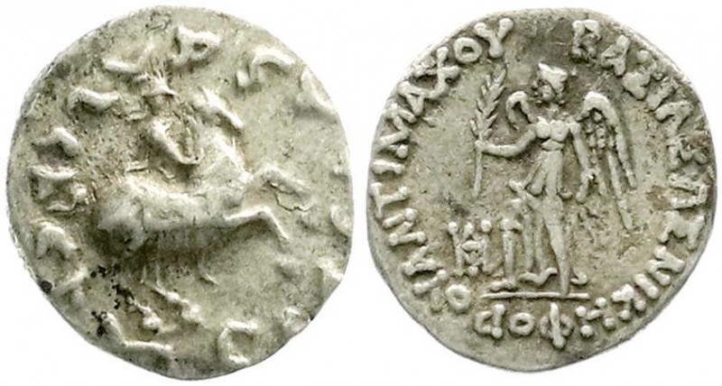 Altgriechische Münzen, Baktria, Königreich, Antimachos, 171/160 v.Chr.
Drachme 1...