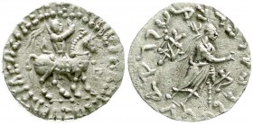 Altgriechische Münzen, Indoskythen, Königreich, Azes II., 35 v.-1/10 n. Chr.
Tetradrachme 35 v.Chr./1 n.Chr. Reiter r., daneben Tamga/Athene Pallas st...