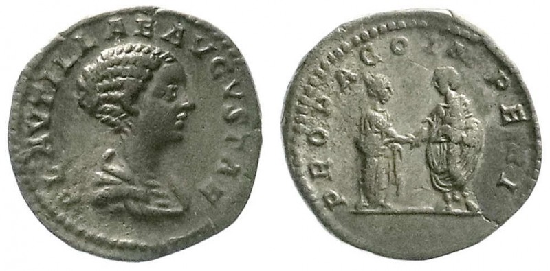 Römische Münzen, Kaiserzeit, Plautilla, Gattin des Caracalla, gest. 212
Denar 20...