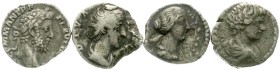 Lots antiker Münzen, Römer, Kaiserzeit
4 Denare: Faustina I., II., Commodus, Caracalla. schön bis schön/sehr schön