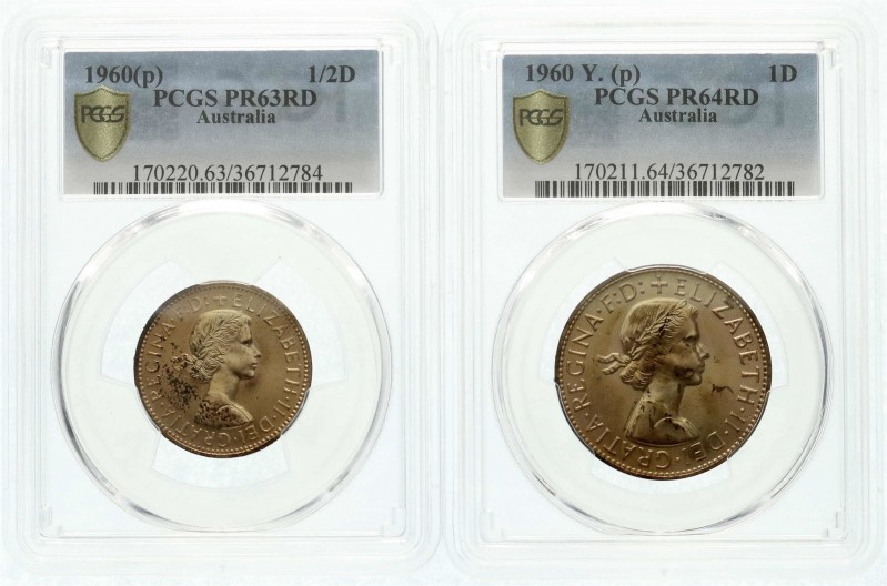 Ausländische Münzen und Medaillen, Australien, Elisabeth II., seit 1952
1/2 und ...