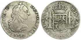 Ausländische Münzen und Medaillen, Bolivien, Carlos IV., 1788-1808
8 Reales 1790 PR, Potosi. Mit CAROLUS IV und Brustbild Carlos III. fast sehr schön...