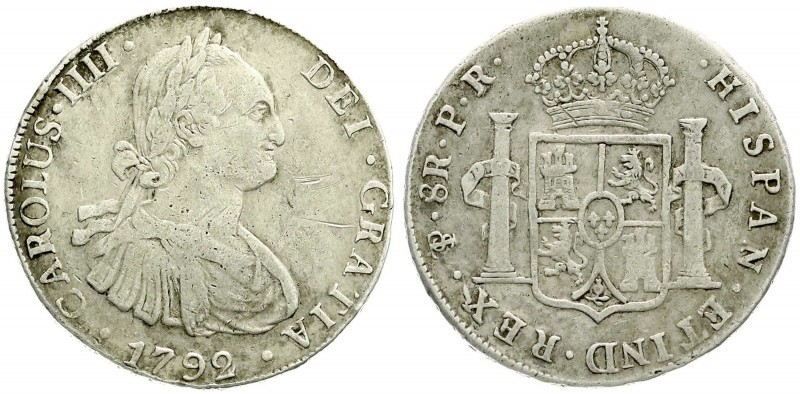 Ausländische Münzen und Medaillen, Bolivien, Carlos IV., 1788-1808
8 Reales 1792...