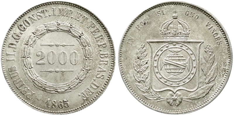 Ausländische Münzen und Medaillen, Brasilien, Pedro II., 1831-1889
2000 Reis 186...