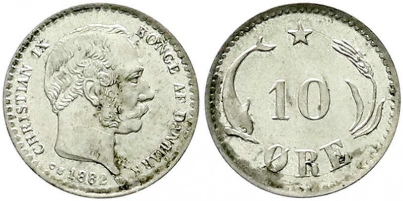 Ausländische Münzen und Medaillen, Dänemark, Christian IX., 1863-1906
10 Öre 188...