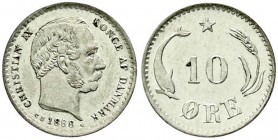 Ausländische Münzen und Medaillen, Dänemark, Christian IX., 1863-1906
10 Öre 1888 CS. gutes vorzüglich