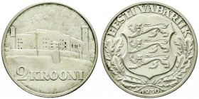 Ausländische Münzen und Medaillen, Estland, Republik, 1918-1941 und 1991 bis heute
2 Krooni 1930. Fort Toompea. fast Stempelglanz, Prachtexemplar